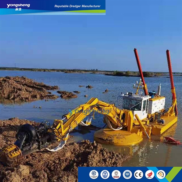 China Amphibious Multipurpose Dredger Work on Land/Water for Sand Mining