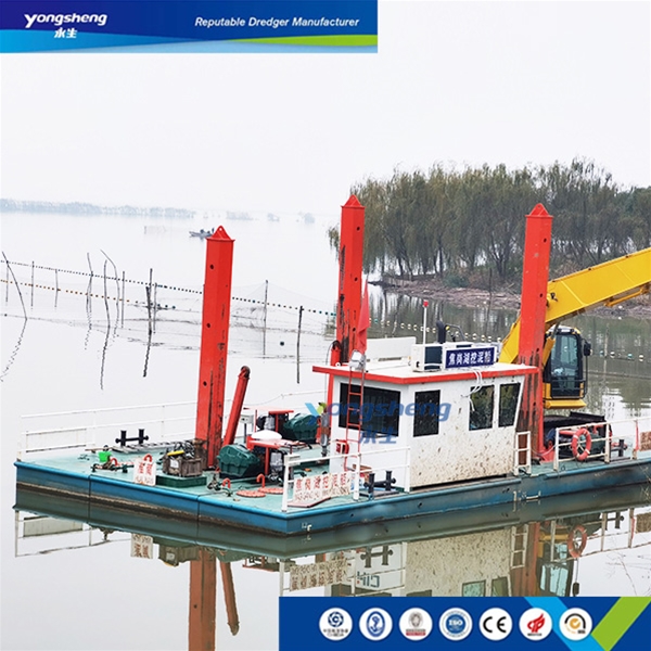 80T High Stability Excavator Barge for Sand Mining in the Rivers 