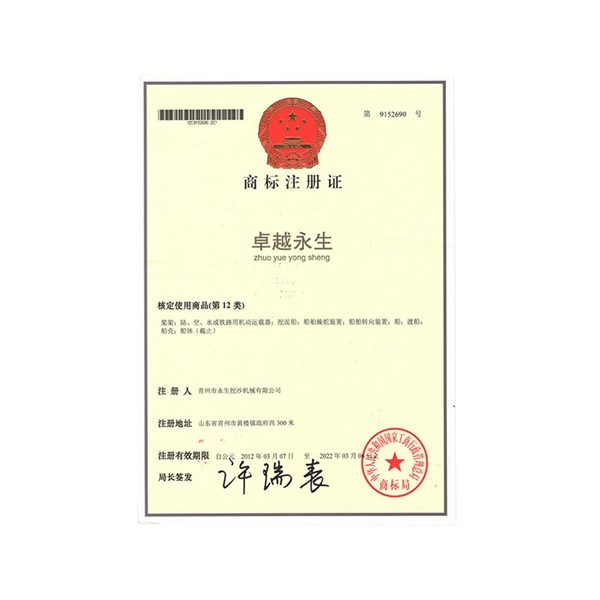 Trademark Registration Certificate